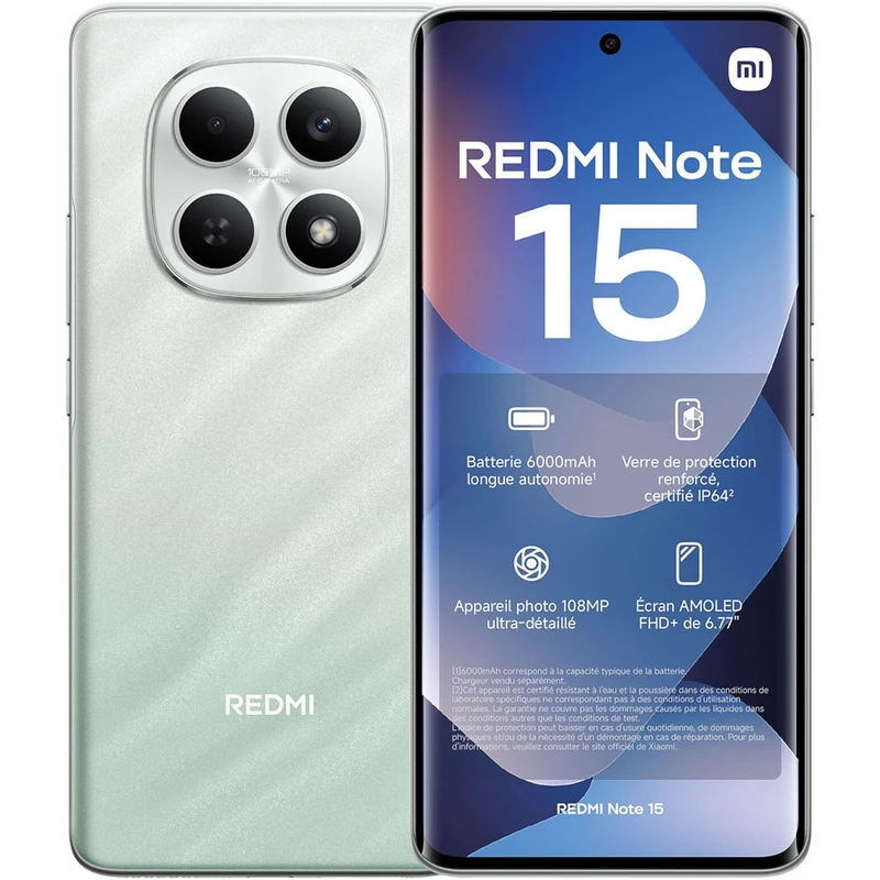 گوشی موبایل شیائومی مدل Redmi Note 15 4G دو سیم کارت ظرفیت 256 گیگابایت و رم 8 گیگابایت