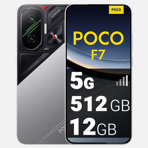 گوشی موبایل شیائومی مدل Poco F7 دو سیم کارت ظرفیت 512 گیگابایت و رم 12 گیگابایت