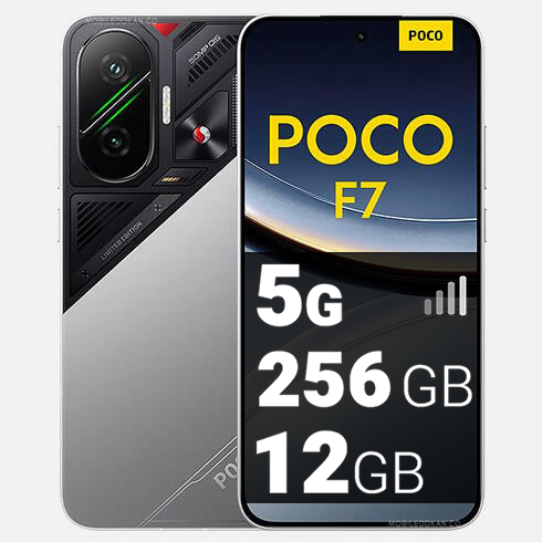 گوشی موبایل شیائومی مدل Poco F7 دو سیم کارت ظرفیت 256 گیگابایت و رم 12 گیگابایت