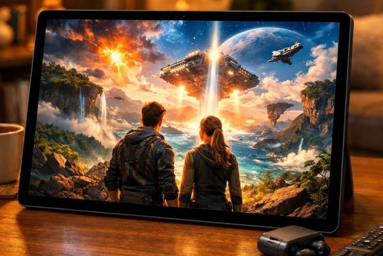 تبلت با صفحه نمایش بزرگ برای تماشای فیلم و طراحی