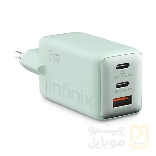 شارژر دیواری اینفینیکس مدل GAN 68W - تصویر ۱