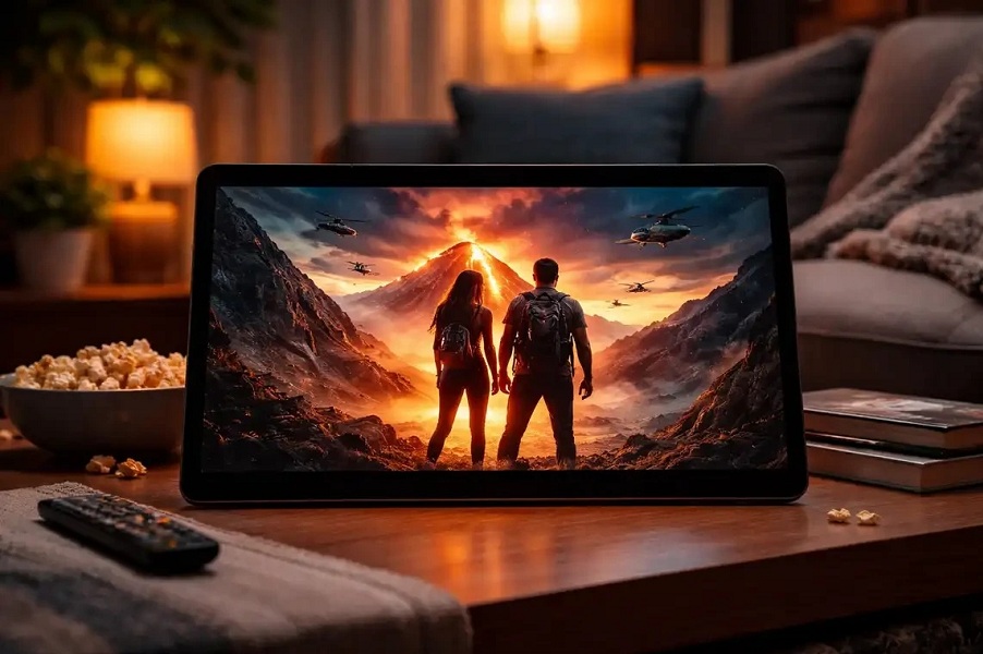 تبلت با صفحه نمایش بزرگ برای تماشای فیلم و طراحی