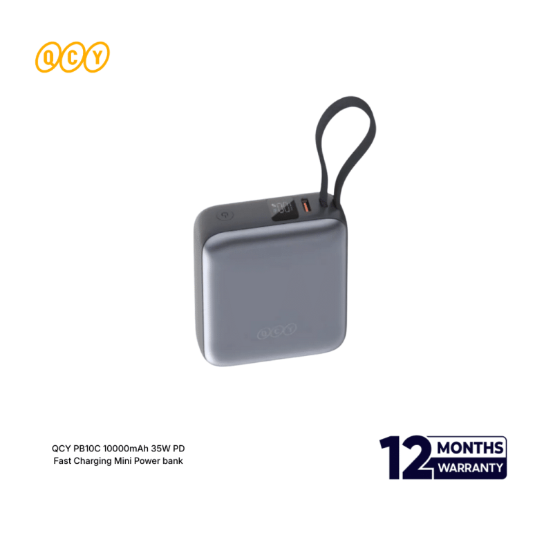 پاوربانک کیوسیوای PB10C ظرفیت ۱۰۰۰۰ میلیآمپرساعت