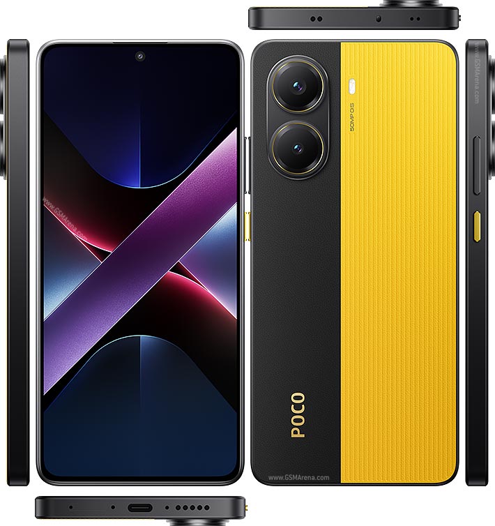 گوشی شیائومی Poco X7 Pro نمای جلو و پشت