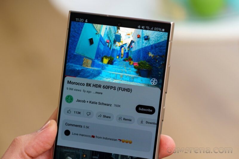 تماشای ویدئو روی گوشی سامسونگ Galaxy S24 Ultra