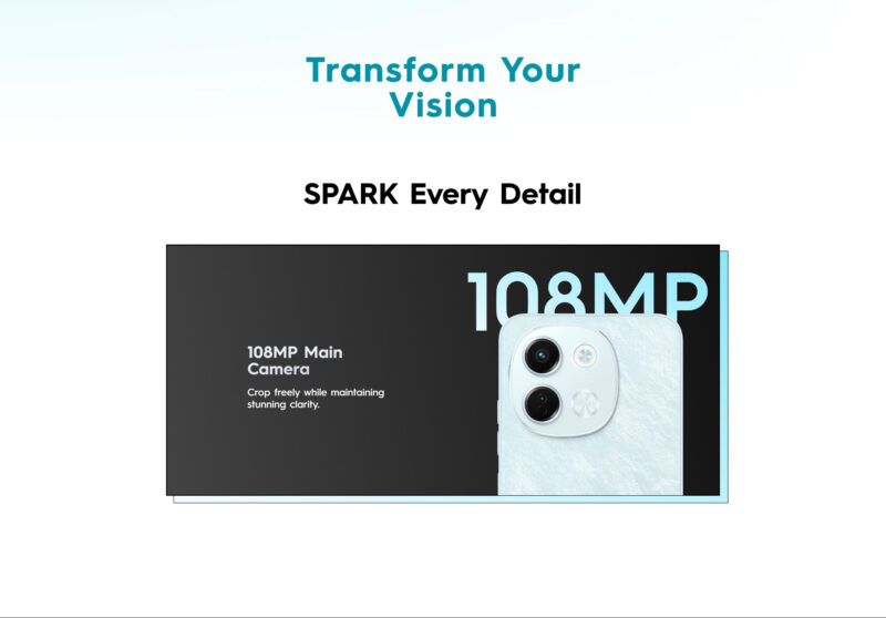 دوربین اصلی ۱۰۸ مگاپیکسلی گوشی تکنو Spark 30 5G