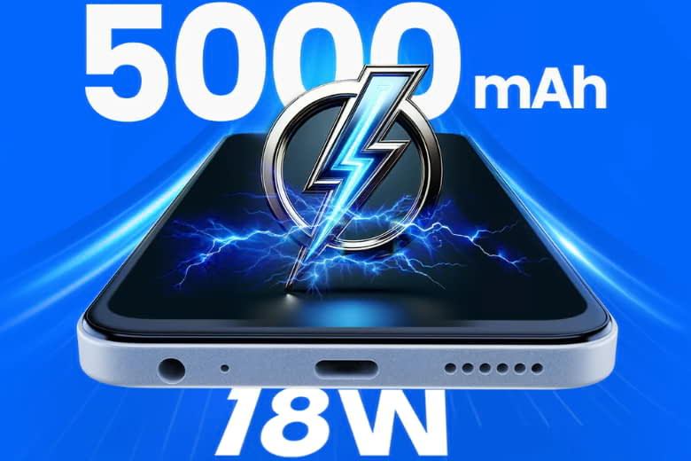 باتری ۵۰۰۰ میلی‌آمپرساعتی و شارژ ۱۸ وات گوشی تکنو Spark 30 5G
